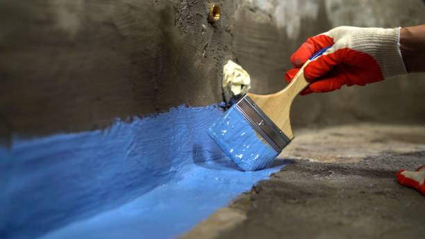 Commercial Waterproofing project at a Lakeside, VA business property by SJ Waterproofing Pros